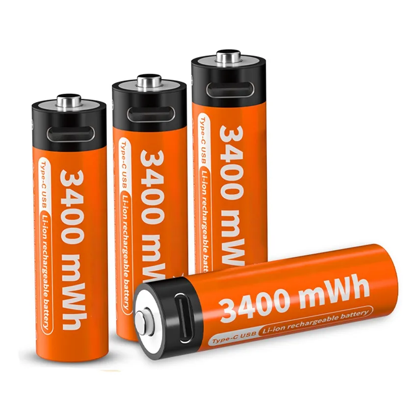 Multifunctionele 1.5V No.5 Usb Oplaadbare Batterij 3400mwh 14500 Lithium Batterij Voor Vingerafdruk Slot Speelgoed