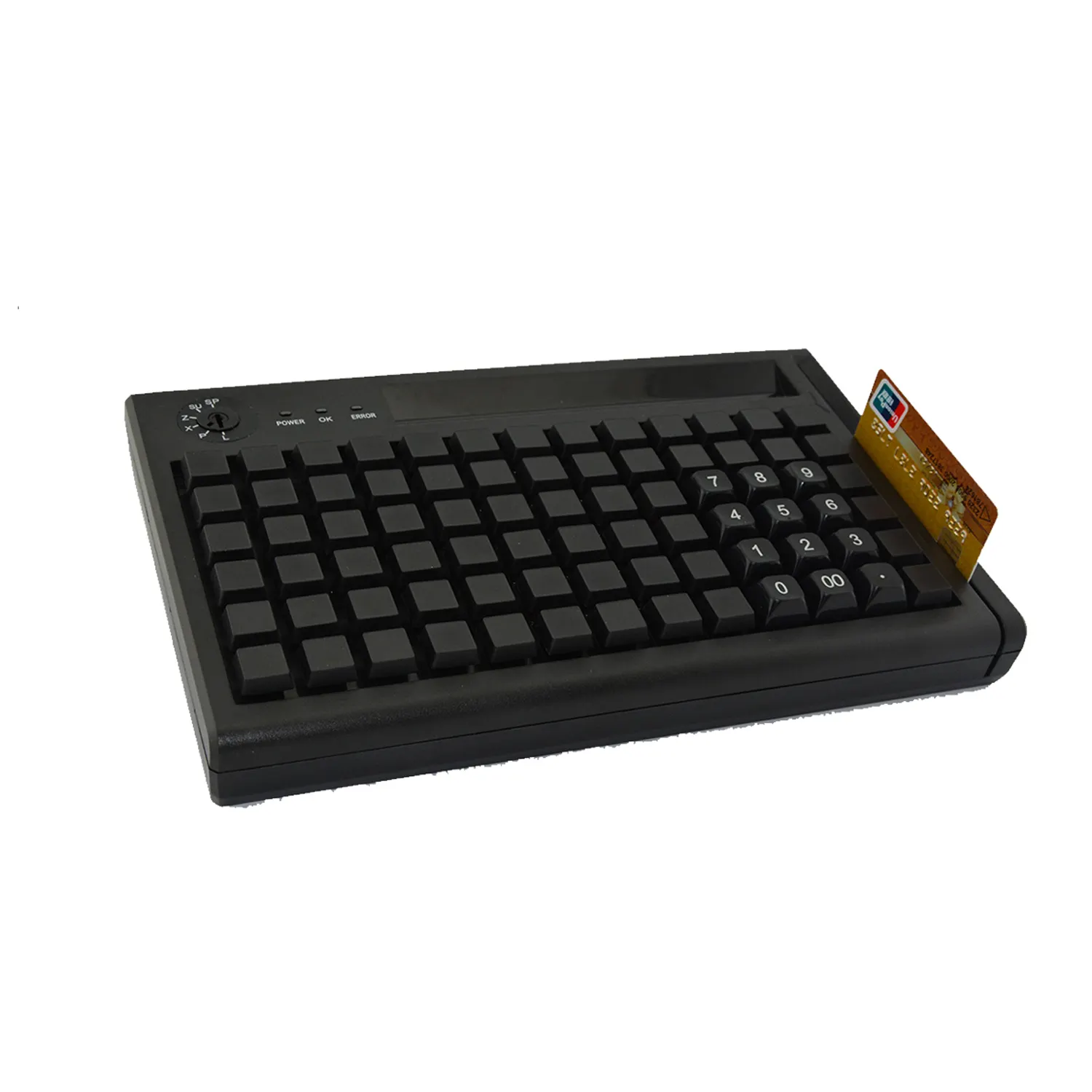 Membran USB PS/2 78 Tombol Pemrograman Keyboard POS Mekanis dengan KB78M-S MSR