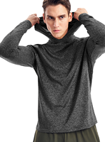 Nouveau logo personnalisé – Sweat à capuche léger à manches longues pour homme, séchage rapide, idéal pour l'entraînement
