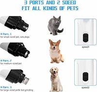 Silent Grind Pro Luxury Dog Nail Grinder - Rechargeable, en acier inoxydable et plastique, tension universelle (110-240V), coupe-griffes indolore