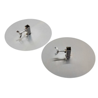 Plaque de cuisson carrée en acier inoxydable 304 (2 pièces) pour brochettes de 8-10 mm, idéale pour shawarma, viande empilée, barbecue au charbon de bois, camping en extérieur