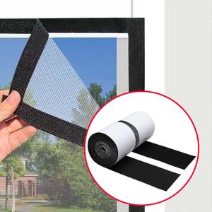 Vente en gros de bandes adhésives auto-agrippantes de 5 m, 2 rouleaux de ruban auto-agrippant robuste avec support pour rideaux - Product Image 1