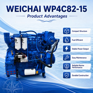 Moteur de propulsion marine Weichai WP4C82-15, 60 kW, 82 CV, 1500 tr/min, moteur diesel pour bateau, bateau de pêche <span class=keywords><strong>et</strong></span> utilisation auxiliaire marine - Product Image 3