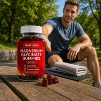 Gummies de glycinate de magnésium pour le soutien du système nerveux, formule personnalisée, marque privée, directement du fabricant
