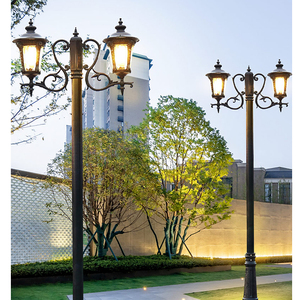 Lámpara de Jardín Exterior, Poste de Latón con LED Blanco Cálido, Pantalla de Vidrio, IP66, Sensor de Movimiento, Energía Solar, CA 220V, Garantía de 10 Años - Product Image 5
