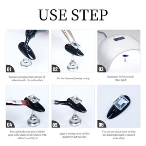 30g/15g di colla per unghie strass Gel per gioielli trasparenti Super forti colla adesiva per unghie piccoli cristalli di diamanti Stick colla - Product Image 4