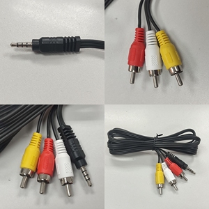 AV สาย<span class=keywords><strong>3.5</strong></span>มม. ถึง3 <span class=keywords><strong>RCA</strong></span> ชาย-ชายสายสัญญาณเสียงและวิดีโอ - Product Image 2