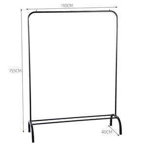 जानको हल्के सिंगल टियर रैक फर्श खड़े बहुक्रियाशील लोहे के पाइप कपड़े रैक - Product Image 5