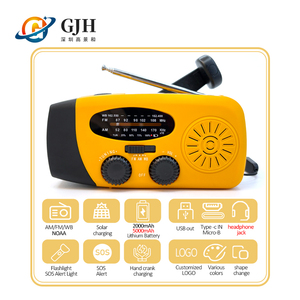 Đài phát thanh đa năng ngoài trời di động 2000, sóng ngắn AM FM, tích hợp đèn pin LED, sạc năng lượng mặt trời, sạc khẩn cấp, sử dụng tay quay, hỗ trợ NOAA - Product Image 2