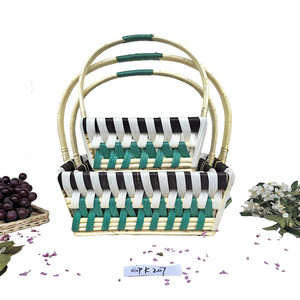 Panier de pique-nique en osier 2024 HOT, panier à fruits, cadeau, fleurs, tissé à la main, mariage, fille, logo personnalisé, européen GP - Product Image 1