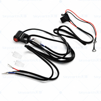 Arnés de cableado LED para motocicleta con interruptor de manillar 200W, control de encendido/apagado/luces altas/bajas para luz de conducción y faro auxiliar