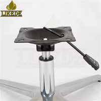 Base de chaise pivotante en aluminium robuste de 700 mm à 4 étoiles, réglable en hauteur, finition chrome poli, pour canapé, bureau, extérieur, mobilier hospitalier