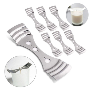 Outils de bricolage d'aromathérapie Bougeoir à 3 mèches Porte-<span class=keywords><strong>mèche</strong></span> en <span class=keywords><strong>métal</strong></span> 10cm Clips de <span class=keywords><strong>mèche</strong></span> de bougie - Product Image 1
