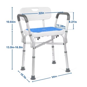 Folding Commode Shower Chair with Bedpan/Home Care or Health Care Toilet Commode Chair/Wheelchair - Product Image 6
