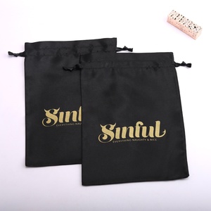 Cổ Mẫu Chất Lượng Cao Satin Tóc Mở Rộng Đóng Gói Dây Kéo Túi Sang Trọng Tái Sử Dụng Đồ Lót Giày Lưu Trữ Bụi Lụa Pouch - Product Image 3