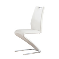 Chaises de bureau et de salle à manger modernes en métal en forme de Z de haute qualité avec revêtement en cuir pour environnements de travail décontractés, bureaux à domicile et salles à manger