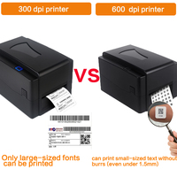 Imprimante d'étiquettes à transfert thermique de bureau 203-600 dpi Imprimante à ruban Largeur d'impression 5 mm Imprimante d'étiquettes Machine d'impression d'autocollants
