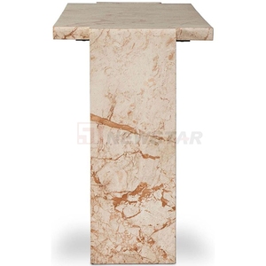 Newstar mobili in marmo di lusso <span class=keywords><strong>Romano</strong></span> consolle tavolo deserto Taupe in marmo stretto lungo pietra consolle tavolo da tavolo - Product Image 4
