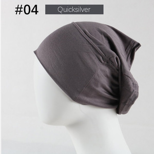 Voile musulman carré en jersey de coton modal extensible, <span class=keywords><strong>sous</strong></span>-hijab tubulaire antidérapant, option économique, vente en gros personnalisée - Product Image 3