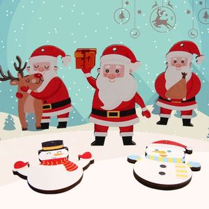 Creative Wooden <b>Christmas</b> <b>Wall</b> Hanging Tag Carving <b>Tree</b> Snowman Pendant Ornaments Handmade Cartoon for Festive Holiday Season - Product Image 6