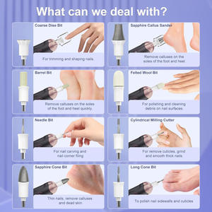 Set Profesional de Manicura y Pedicura 8 en 1, Lima de Uñas Inalámbrica de 5 Velocidades, Taladro Eléctrico Portátil para Uñas - Product Image 6