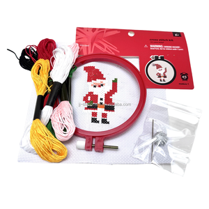 High Quality DIY Small Cross Stitch Embroidery Kit Kids Christmas Holiday Family DIY Easy Needlework Wholesale