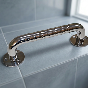 Barra de Apoyo para Baño de Hospital, Diseño Contemporáneo en Forma de I, Antideslizante, Acero Inoxidable, Acabado Cromado Pulido, Agarre de Seguridad - Product Image 1