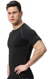 Camiseta de verano de secado rápido personalizada al por mayor, camiseta de manga corta de algodón/Spandex a cuadros, camisetas ecológicas para gimnasio - Product Image 2