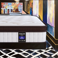 Matelas hybride au design moderne pour chambre à coucher et hôtels Mobilier de maison pliable en mousse à ressorts ensachés et enveloppé individuellement