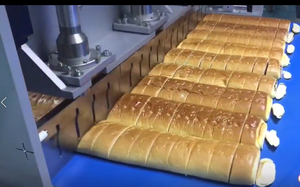 Peralatan kunci mesin pemotong roti panggang & Croissant ultrasonik otomatis untuk pengolahan susu & pengiris daging - Product Image 2