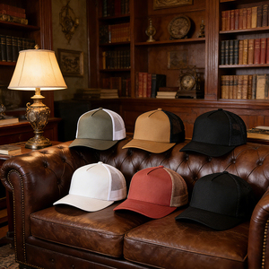 Gorra de Camionero Heycap de Diseño Moderno, 5 Piezas, Visera Ligeramente Curvada, Malla Multicolor Transpirable, Botones de Plástico con Logotipo Personalizado - Product Image 5