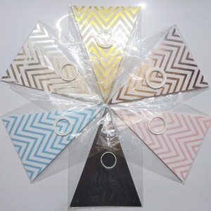 Bannière Métallique en Or Rose, Plusieurs Couleurs, <span class=keywords><strong>Fanion</strong></span> Tirant Triangle Drapeau <span class=keywords><strong>Guirlande</strong></span> Pour Mariage, Anniversaire, Fête de Poule, Décor Extérieur - Product Image 3