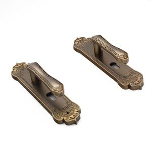 Conception européenne <span class=keywords><strong>de</strong></span> haute sécurité <span class=keywords><strong>porte</strong></span> extérieure en laiton muet poignées - Product Image 3