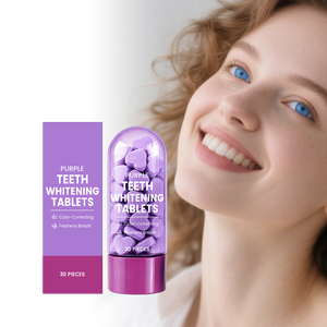 Tablettes de dentifrice en forme de cœur violet AMZ, soin frais à la <span class=keywords><strong>menthe</strong></span> pour nettoyer les dents, design mignon pour un nettoyage buccal quotidien confortable - Product Image 2