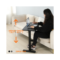 Bureau assis-debout ADA réglable en hauteur pneumatiquement, avec plateau inclinable à 0-90°, pour utilisation au-dessus du lit ou au bureau