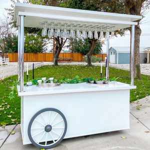 Carrito de Dulces Metálico Plegable y Portátil Personalizado, Carrito de Champán <span class=keywords><strong>para</strong></span> Bodas, Cumpleaños, <span class=keywords><strong>Eventos</strong></span> y Fiestas con Cubitera - Product Image 6