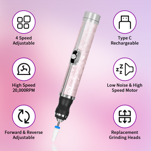 2025 nuovo arrivo di tipo professionale per la crescita macchina per macinare la testa per Manicure Set di lucidatrice elettrica ricaricabile portatile - Product Image 3