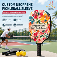 Housse de raquette de pickleball personnalisée en néoprène à impression intégrale pour cadeaux promotionnels d'équipes de club avec support d'échantillons