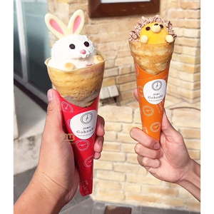 Cono gelato usa e getta stampato personalizzato per uso alimentare elegante da togliere Crepes cialde - Product Image 2