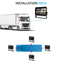 Usine 7 pouces TFT IPS Bus lecteur vidéo double entrée moniteur de recul de secours pour véhicules camions caravanes fourgonnettes camping-cars