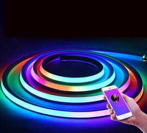 Ruban LED néon RGB 8*16mm, indice de protection IP65, CRI élevé, dimmable, extra lumineux 8W/m pour murs d'accentuation et éclairage de plafond encastré - Product Image 3
