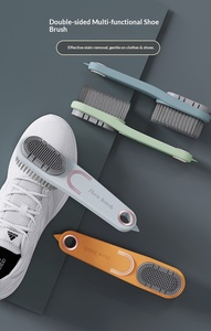 Wholesale Double-Sided Shoe Brush Soft Bristled Cleaning <b>Silicone</b> Head Long Handle Clothes Shoes Household Cleaner <b>Tools</b> - Product Image 5