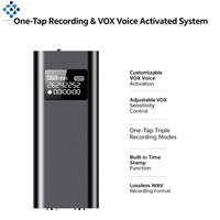 Enregistreur vocal Q25 avec écran OLED de 0,49 pouces et dos magnétique |   Enregistreur audio en alliage d'aluminium pour réunions, enregistrement 30H