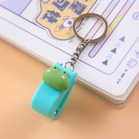 Mini Agrafeuse Manuelle Portable Mignonne à Motif Dessin Animé avec N°. Porte-clés créatif pour étudiants et bureau, capacité de 10 agrafes et 400 feuilles