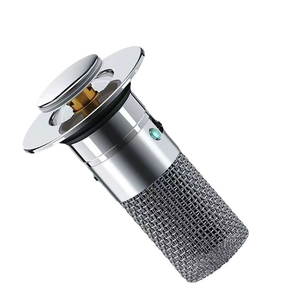 Tapón de lavabo <span class=keywords><strong>Universal</strong></span> de diseño moderno Tapón de fregadero de drenaje Pop de acero inoxidable con colector de pelo antibloqueo - Product Image 3