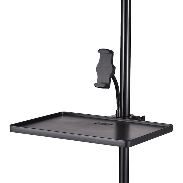 270 * 205mm Universal Microphone Stand Clamp-on Tray Sound Card Tray Mic Stand Tray Soundcard Phone Holder Shelf