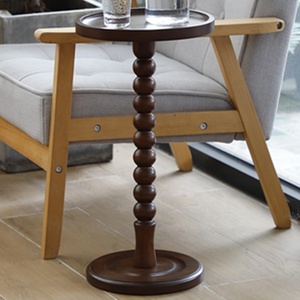 LC-1190,Manufactory Solid Wood <strong>Small</strong> Coffee <strong>Table</strong> Round Wood Coffee <strong>Table</strong> Side <strong>Sofa</strong> Tea <strong>Table</strong> With Walnut Colour - Product Image 4