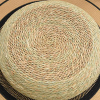 Lit pour chat naturel en paille, nid tissé, maison pour animaux de compagnie, fait à la main, feuilles de jonc tressées avec coussin doux, panier en paille tissé à la main