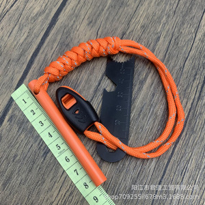 Allume-feu en bâton de magnésium 8x80mm, outil de survie en plein air, couleur orange - Product Image 2