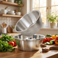 Passoire en acier inoxydable microporeuse, grand saladier pour laver les légumes, les fruits et le riz, et pour égoutter les pâtes cuites
